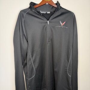 Eddie Bauer 1/4 zip Corvette logo jacket